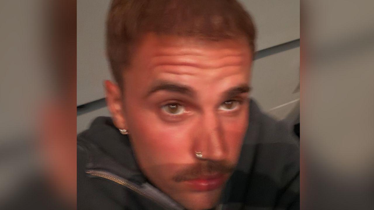 Image of Justin Bieber also shared a close-up selfie..