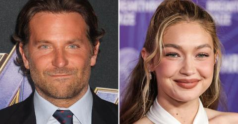 Split photo of Bradley Cooper and Gigi Hadid