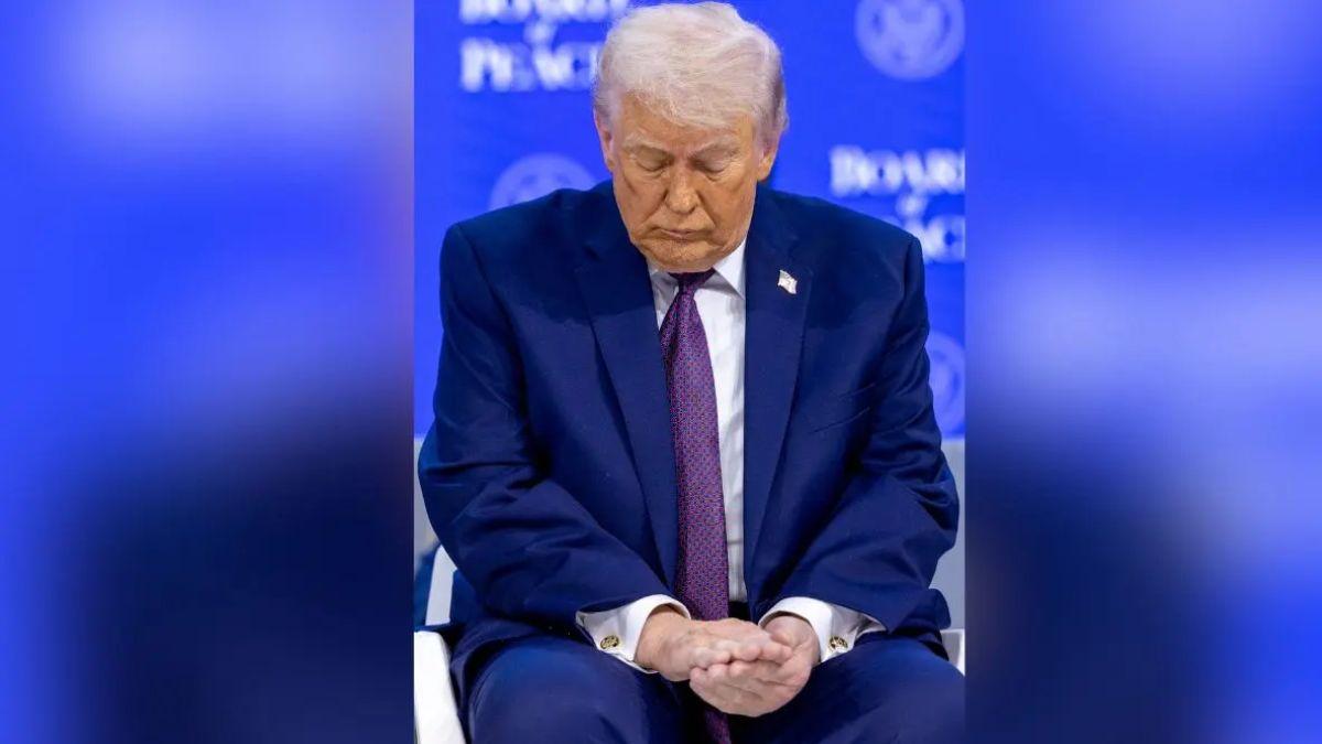 image of Donald Trump appeared unwell at the World Economic Forum on Thursday, January 22.