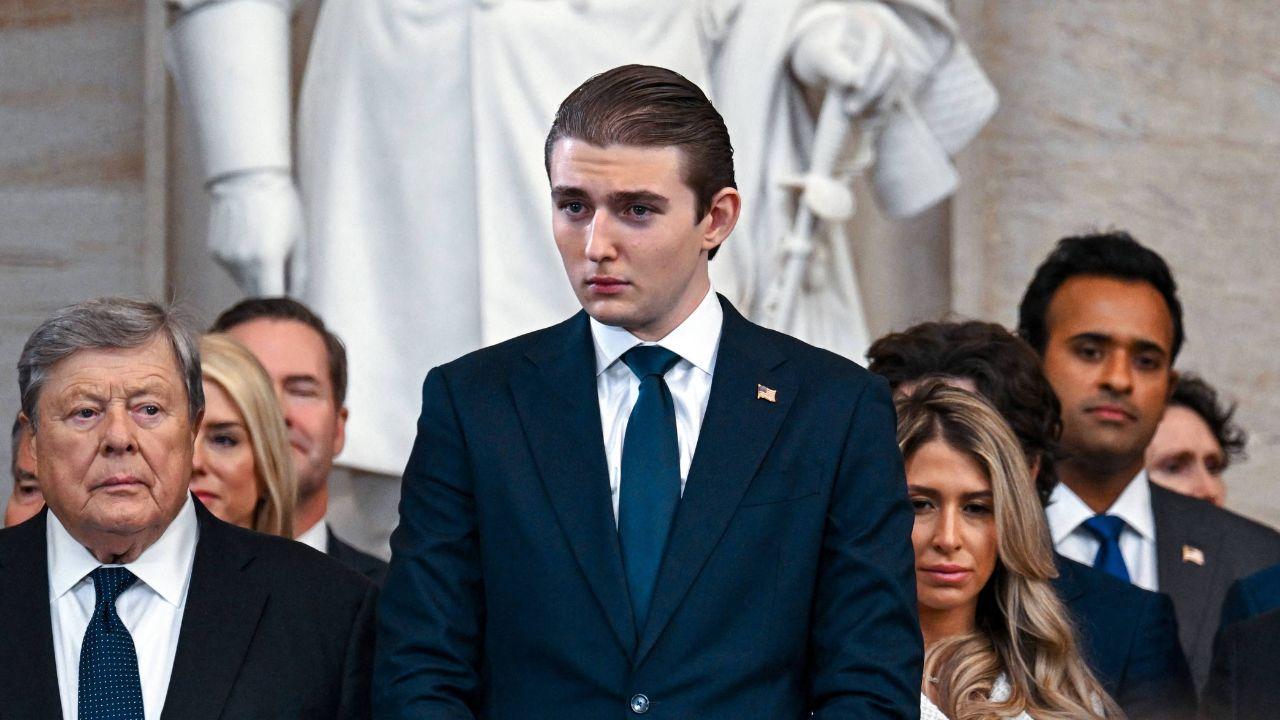 Image of Barron Trump continued to maintain a low public profile while attending New York University’s Stern School of Business.