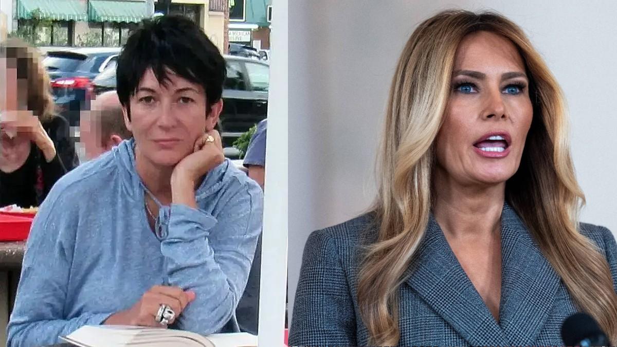 split of Ghislaine Maxwell, Melania Trump. 