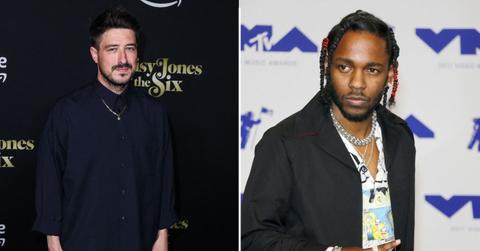 Split photo of Marcus Mumford and Kendrick Lamar