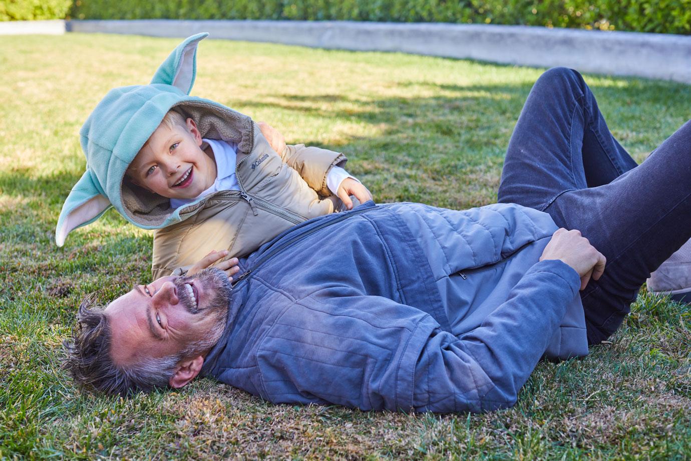 Josh Duhamel and 7-year-old Axl