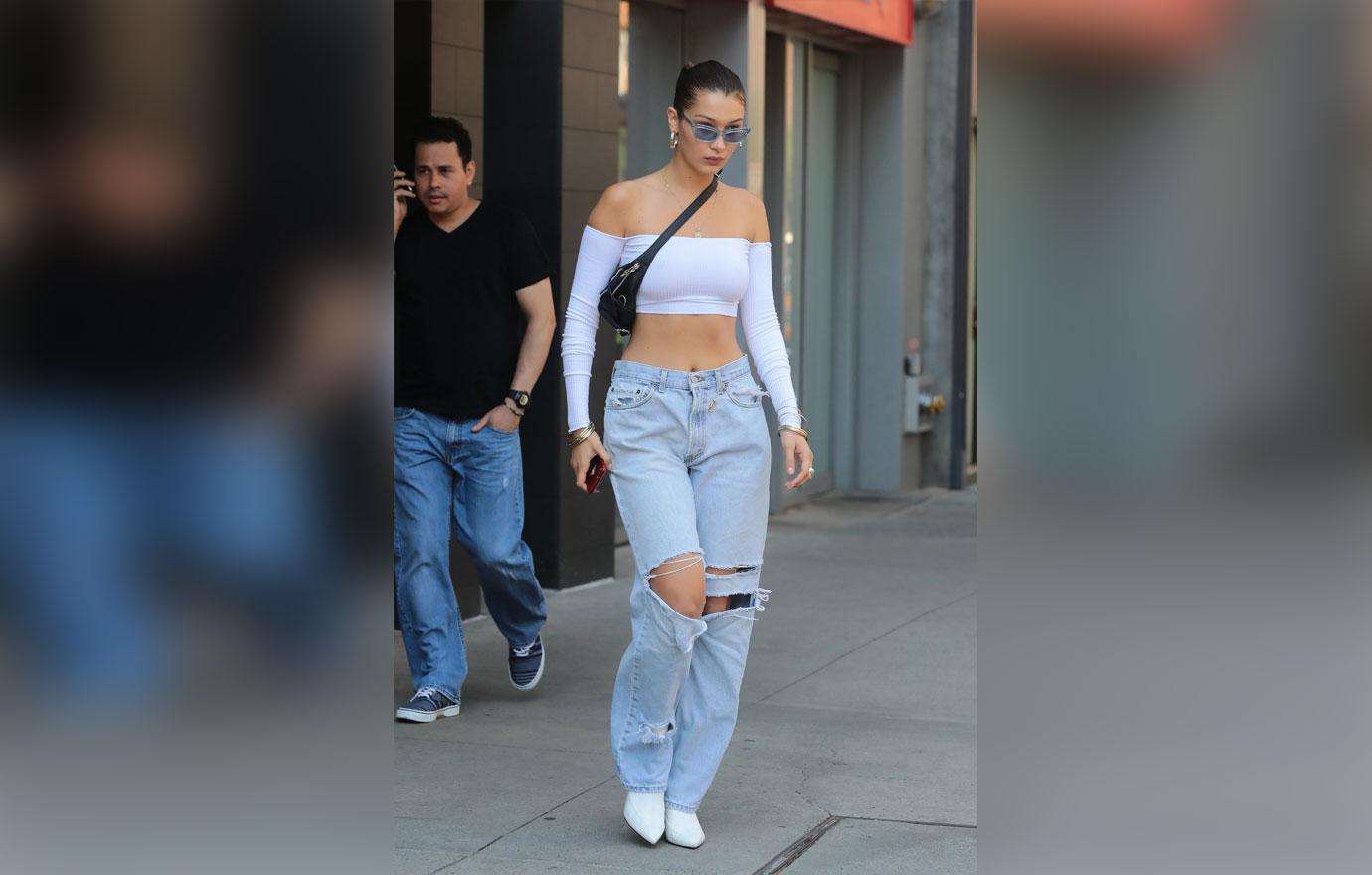 Bella Hadid Stomach Abs New York City