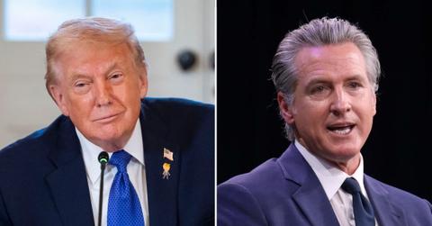 split image of Donald Trump and Gavin Newsom