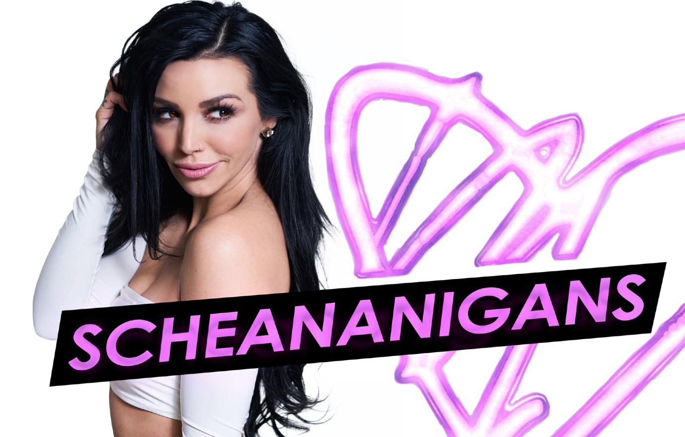 Podcast host Scheana Shay sported a white tube top in a podcast promo image.