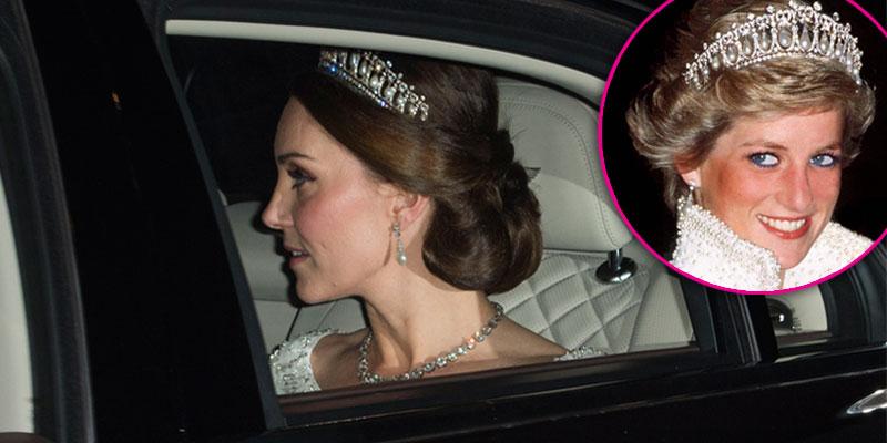 kate middleton wears princess dianas favorite tiara palace pics pp