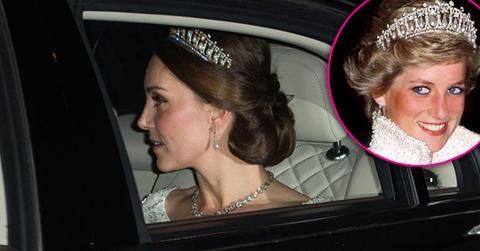 kate middleton wears princess dianas favorite tiara palace pics pp