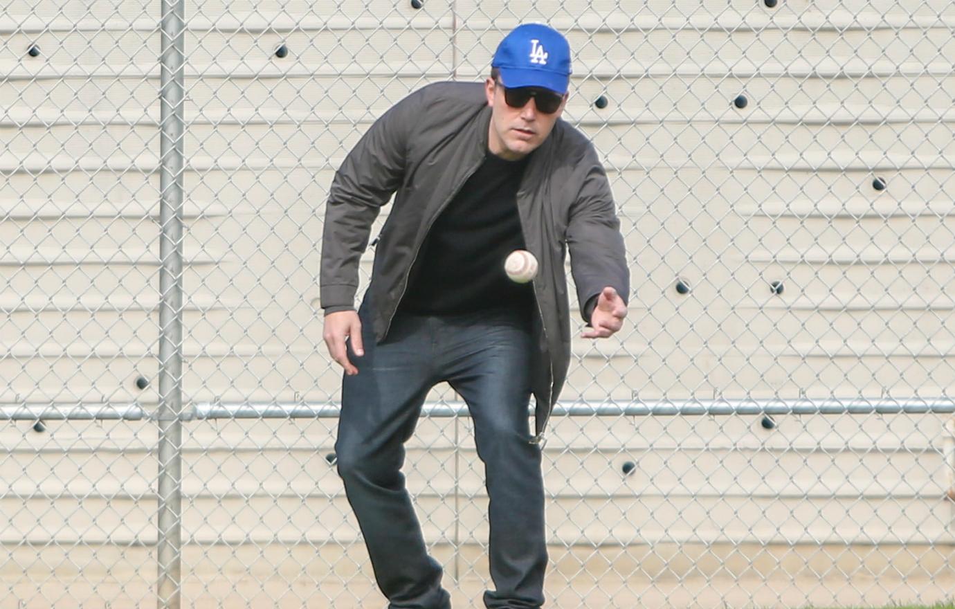 Ben Affleck is seen playing ball March 10, 2019 in Los Angeles, California.