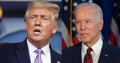 Donald Trump on Left Joe Biden on right