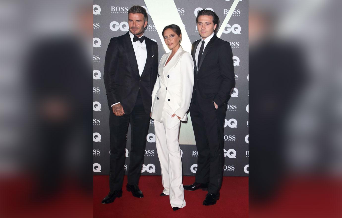 Victoria Beckham & David & Brooklyn