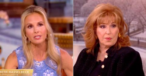 Split photo of Elisabeth Hasselbeck and Joy Behar