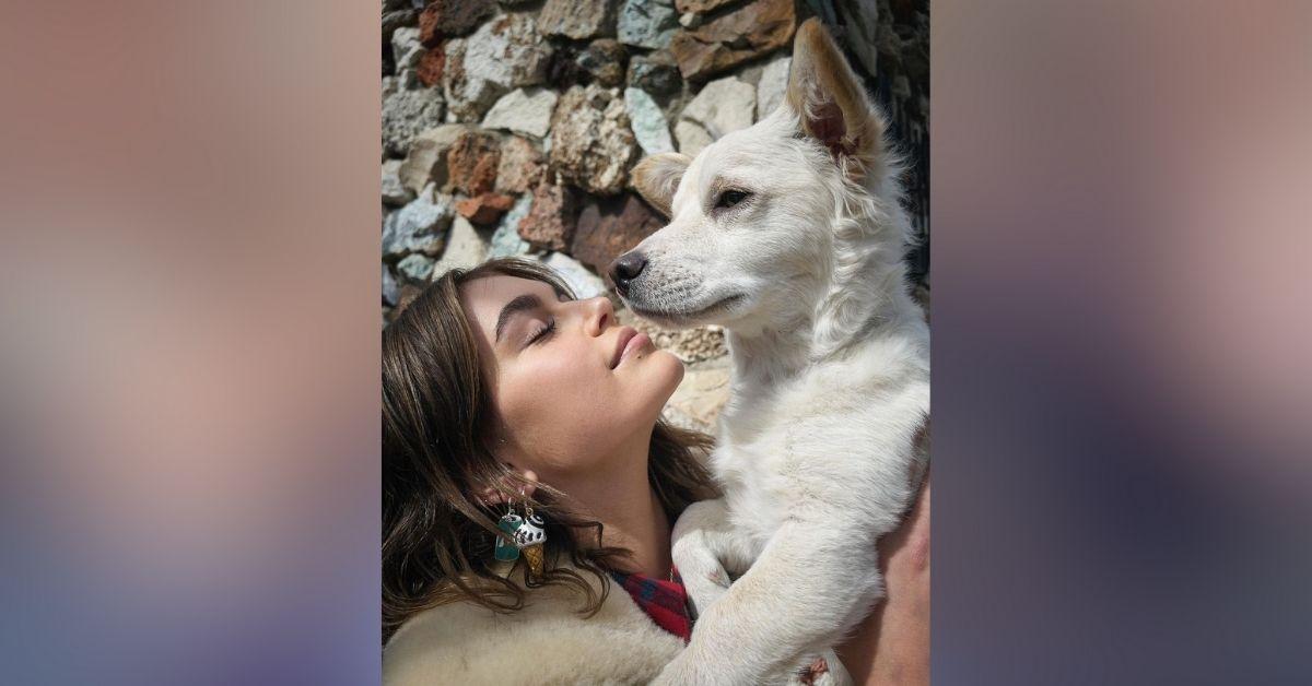 Cindy Crawford Goes MakeupFree While With Daughter Kaia's Dog Milo