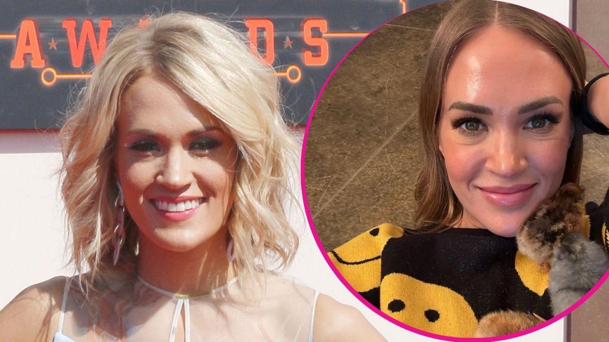 split image of Carrie Underwood and Carrie Underwood