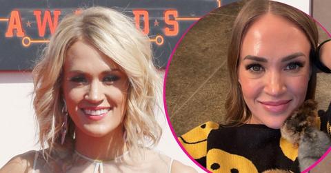 split image of Carrie Underwood and Carrie Underwood