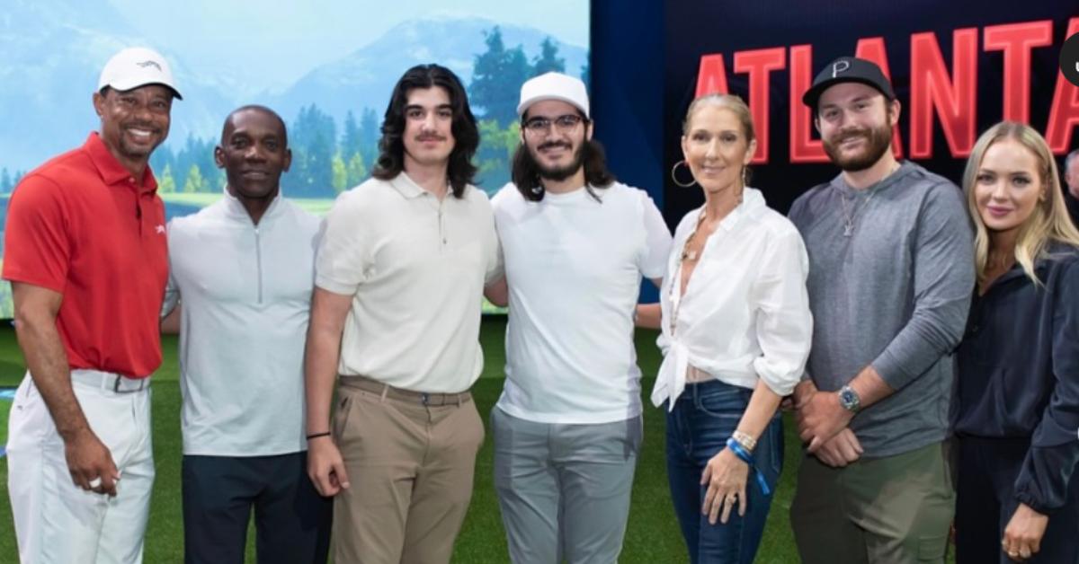 celine dion happy healthy spends time sons tgl golf match photos