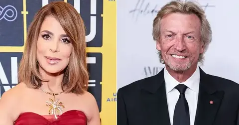 Split photo of Paula Abdul and Nigel Lythgoe