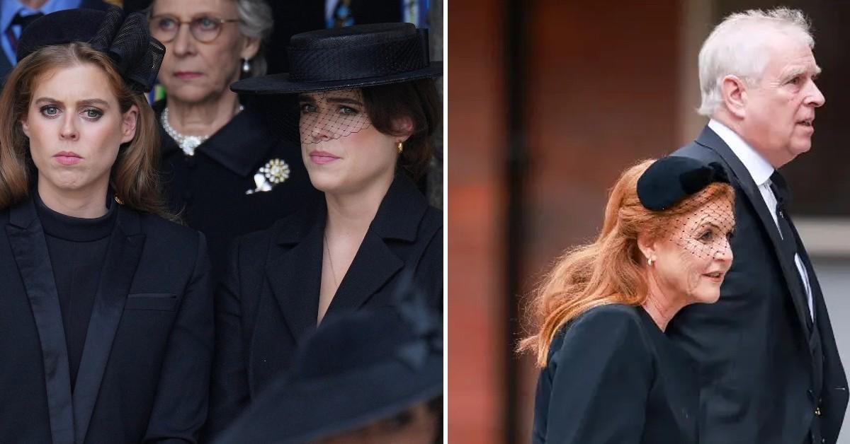 photo of Princess Beatrice, Eugenie and Prince Andrew, Sarah Ferguson.