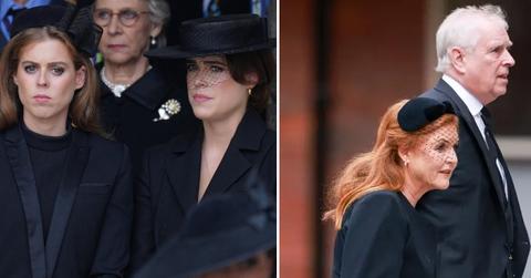 photo of Princess Beatrice, Eugenie and Prince Andrew, Sarah Ferguson.