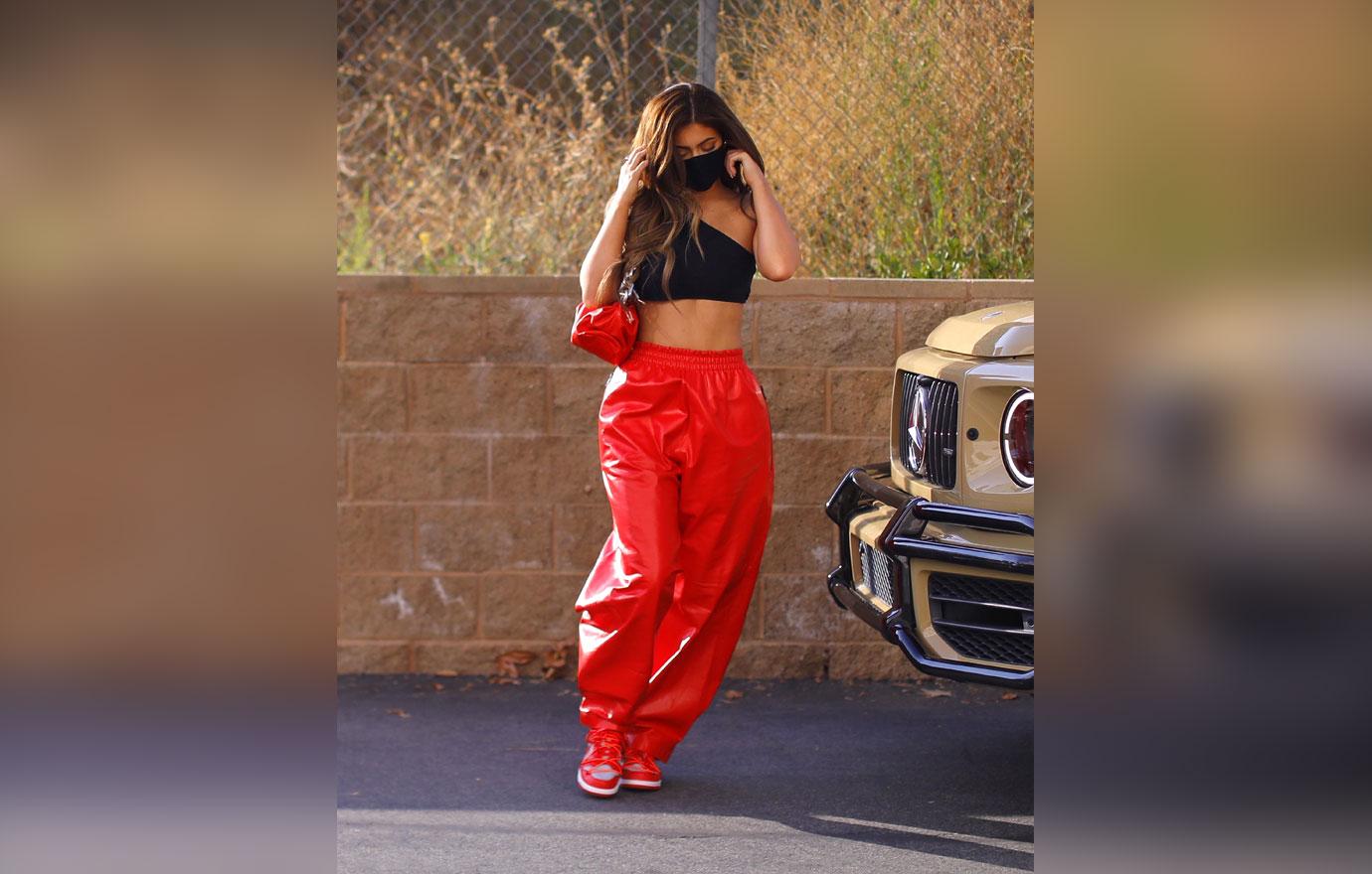 Kylie Jenner is red hot as she is seen leaving a photoshoot