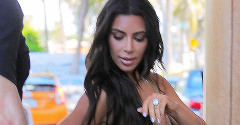 Kim Kardashian shows a lot of side boob when out and about in Miami, FL