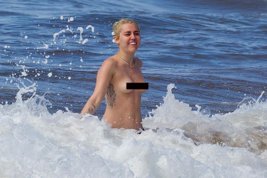 miley cyrus topless