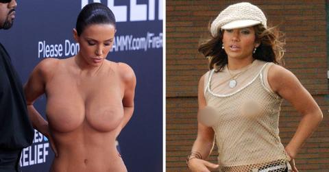 celebrities exposed their nipples
