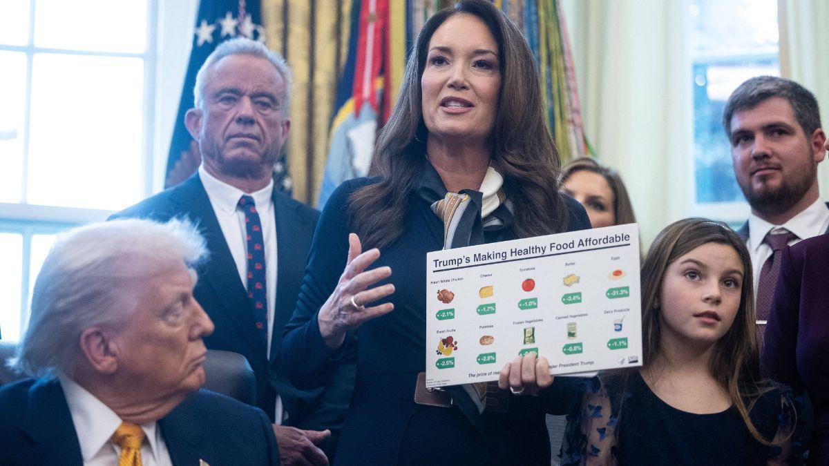 Photo of Brooke Rollins clarified that her suggestion was meant to represent a 'more robust plate.'