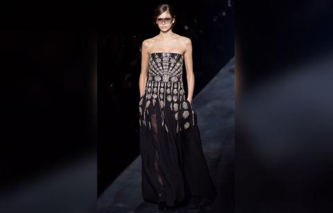 Kaia Gerber walks on the runway during the Givenchy show