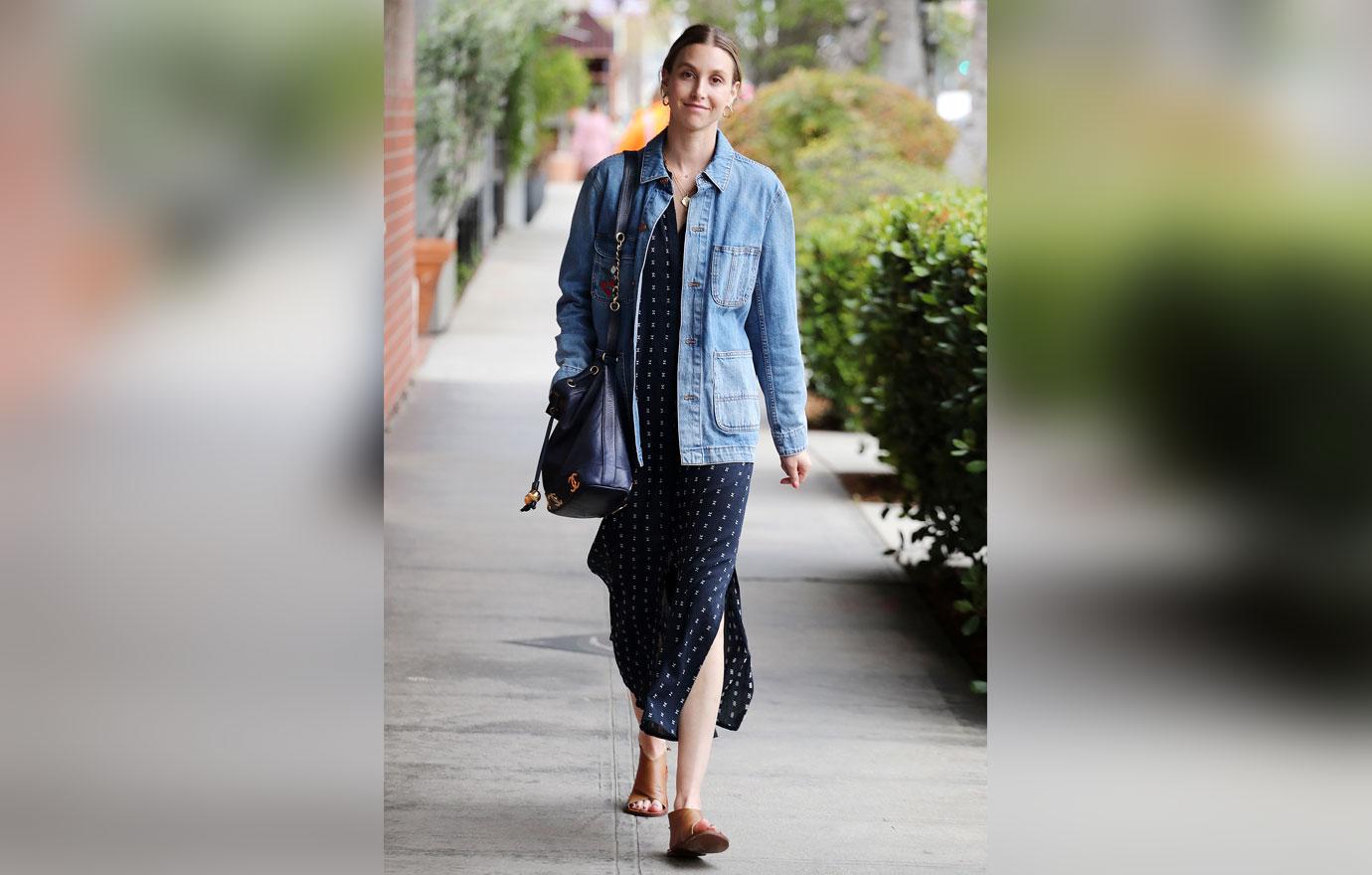 Whitney Port Jean Jacket Poses Lingerie Photos Instagram