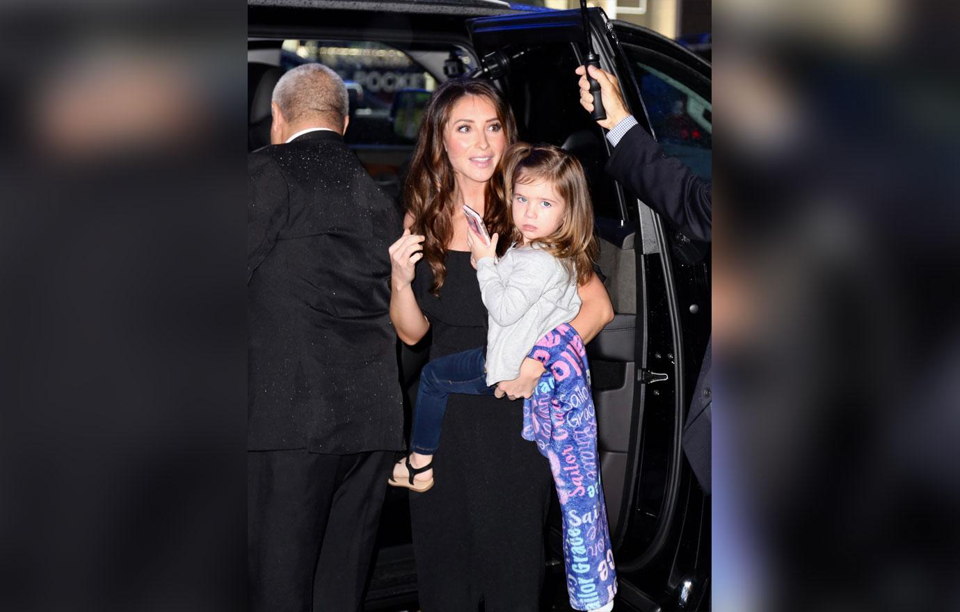 Bristol Palin arrives at Good Morning America with her daughter