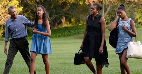 Photo of Barack, Michelle, Malia and Sasha Obama