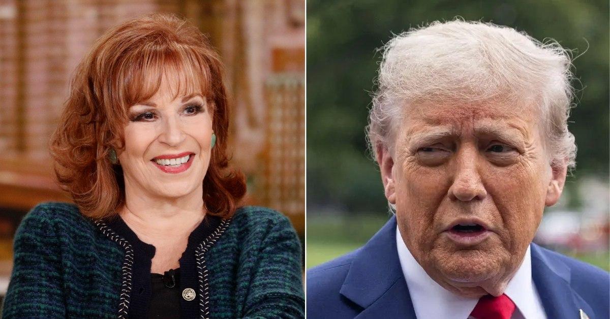 Composite photo of Joy Behar and Donald Trump