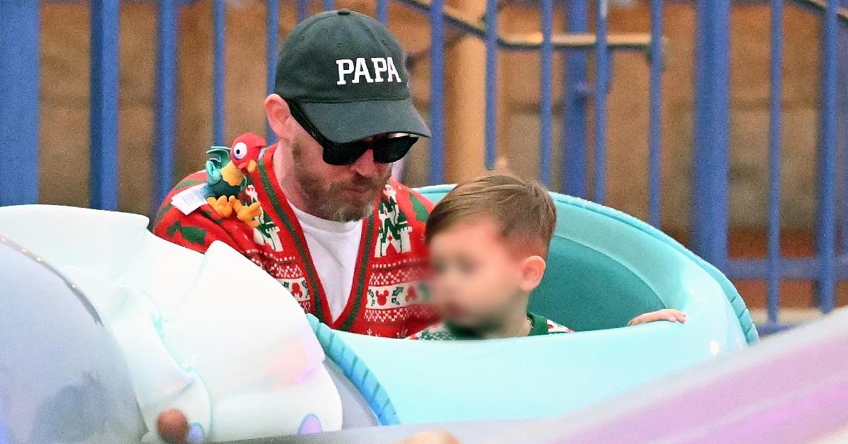 Photo of Macaulay Culkin took time to ride the attractions with his son at Disneyland.