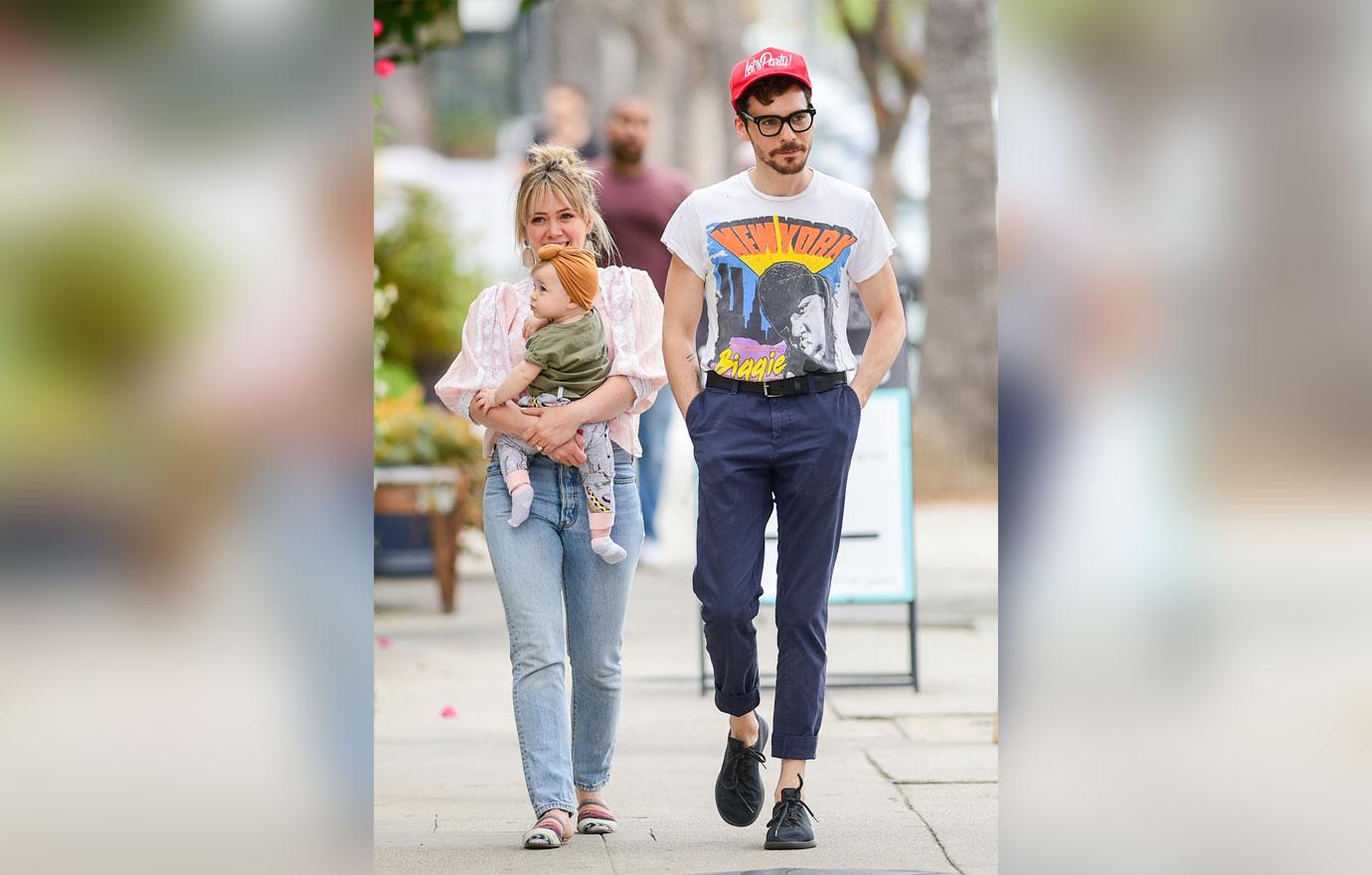 Hilary Duff & daughter Banks & fiance Matthew Koma