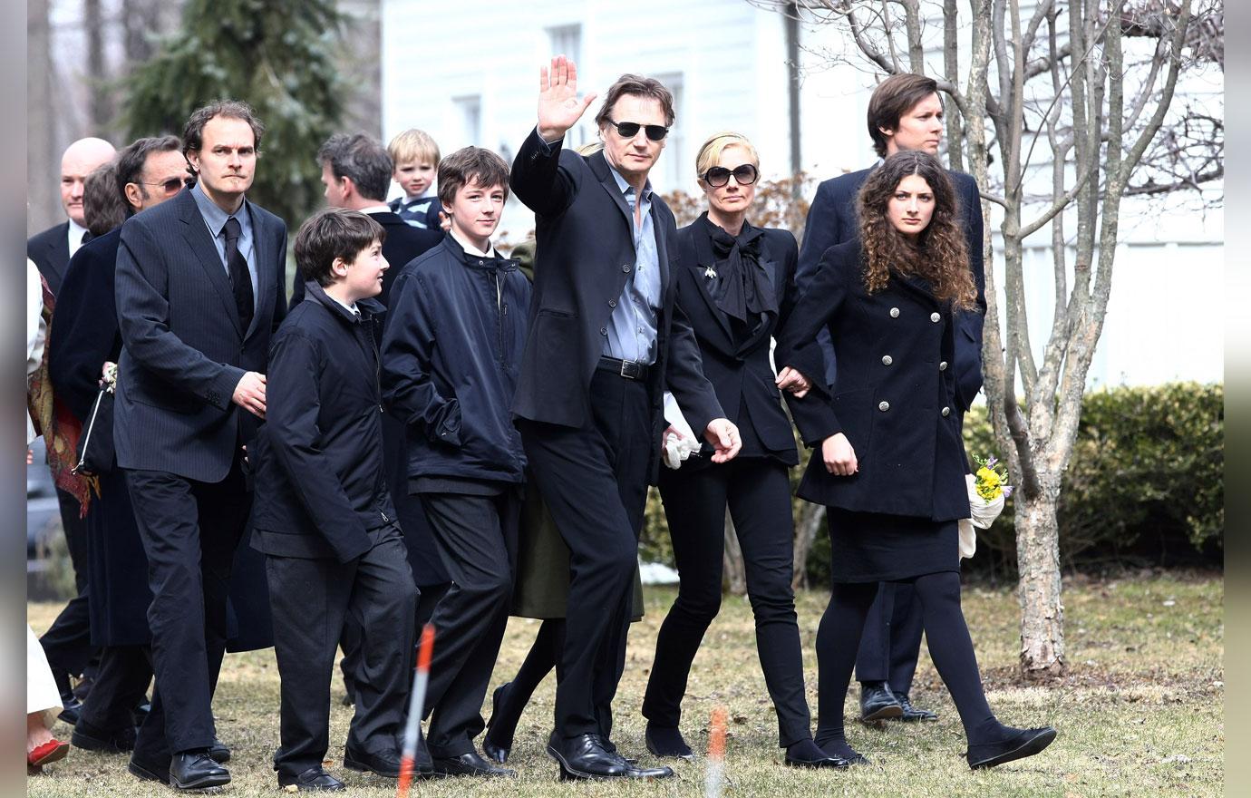 Family And Friends Attend Services For Actress Natasha Richardson