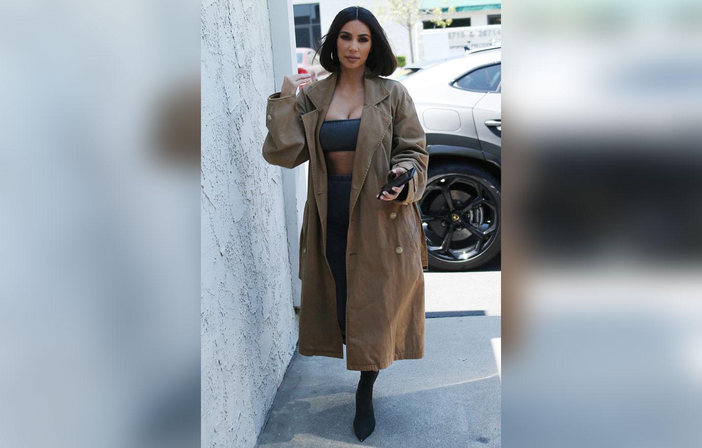 Kim Kardashian Trench Coat Baptized Kids Armenia