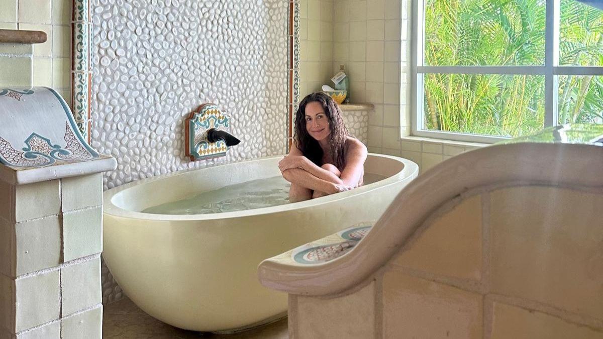 Photo of The actress went on vacation with her boyfriend, Addison O'Dea, to celebrate her 56th birthday.