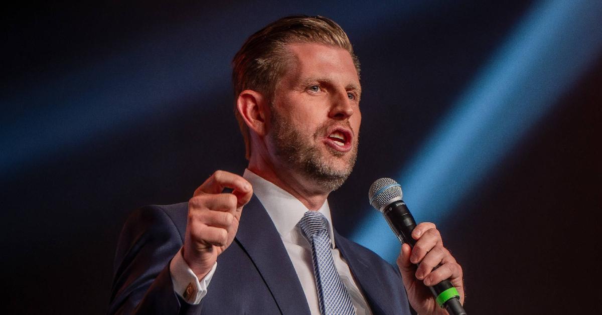 Image of Eric Trump raised his voice after being triggered by Chris Cuomo's question.