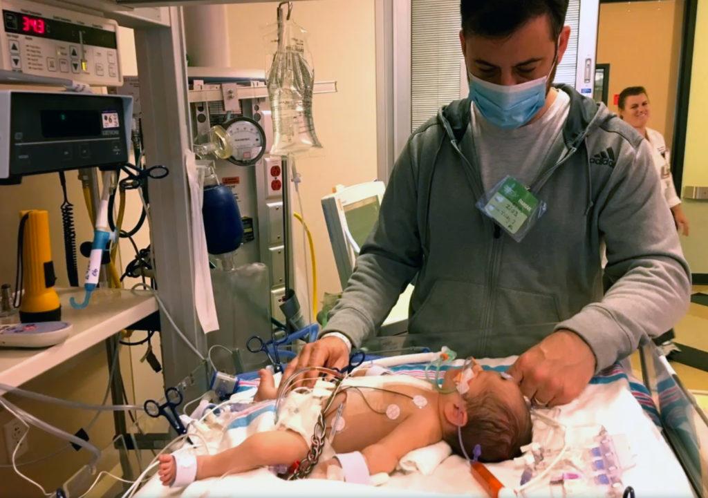 Jimmy Kimmel With His Son Billy in the hospital