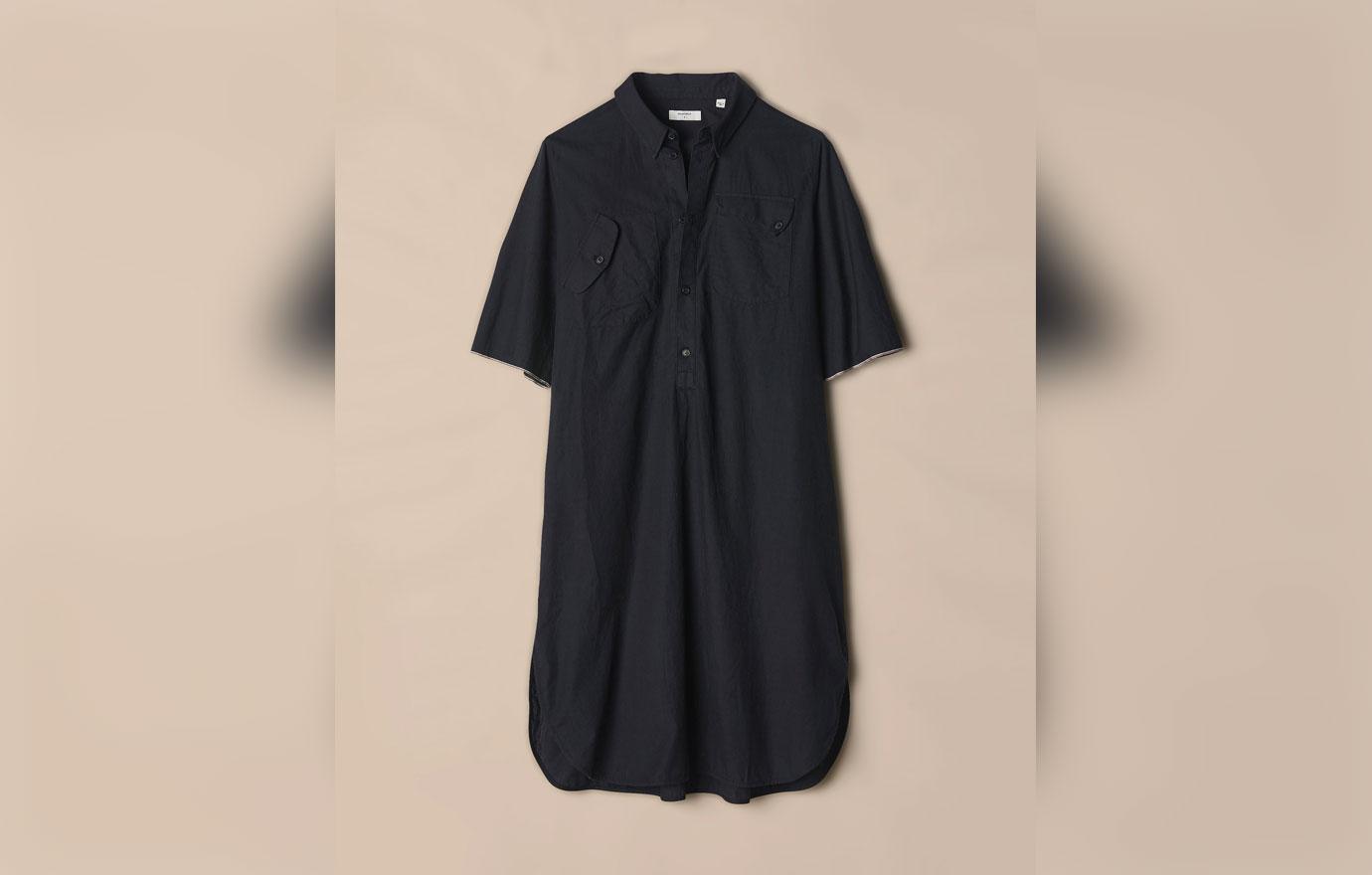 S18 1401 1299 Selvedge Shirt Dress Black_1