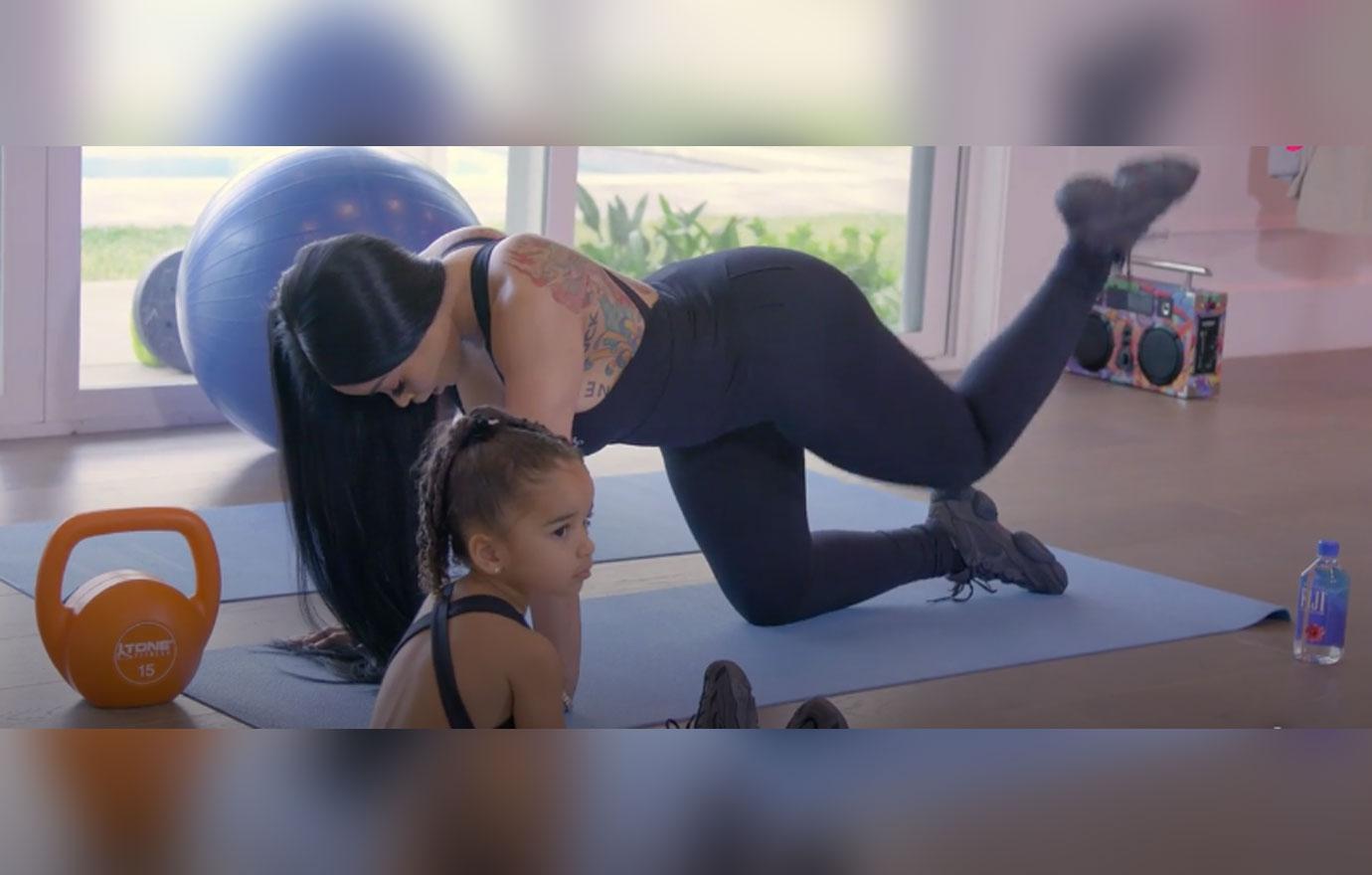 Blac Chyna Workouts With Daughter Dream In Cute Video