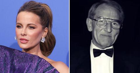 Composite photo of Kate Beckinsale and her stepdad, Roy.