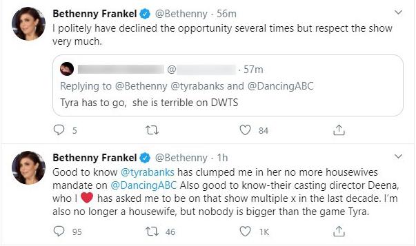 Bethenny Frankel Claps Back At Tyra Banks' 'Housewives' Ban On 'DWTS' 