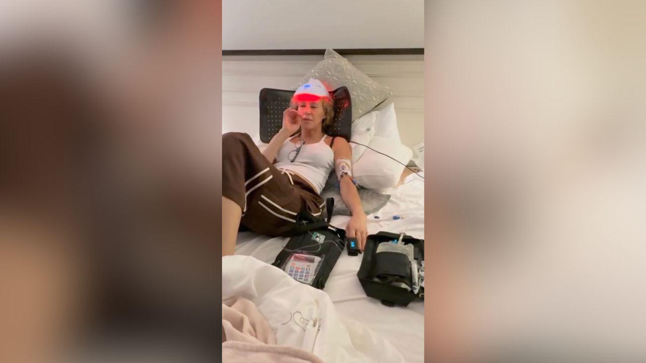 Image of Glanville rose to fame on 'The Real Housewives of Beverly Hills' and has continued recording her podcast throughout her treatment.