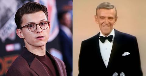 Split Photo of Tom Holland and Fred Astaire