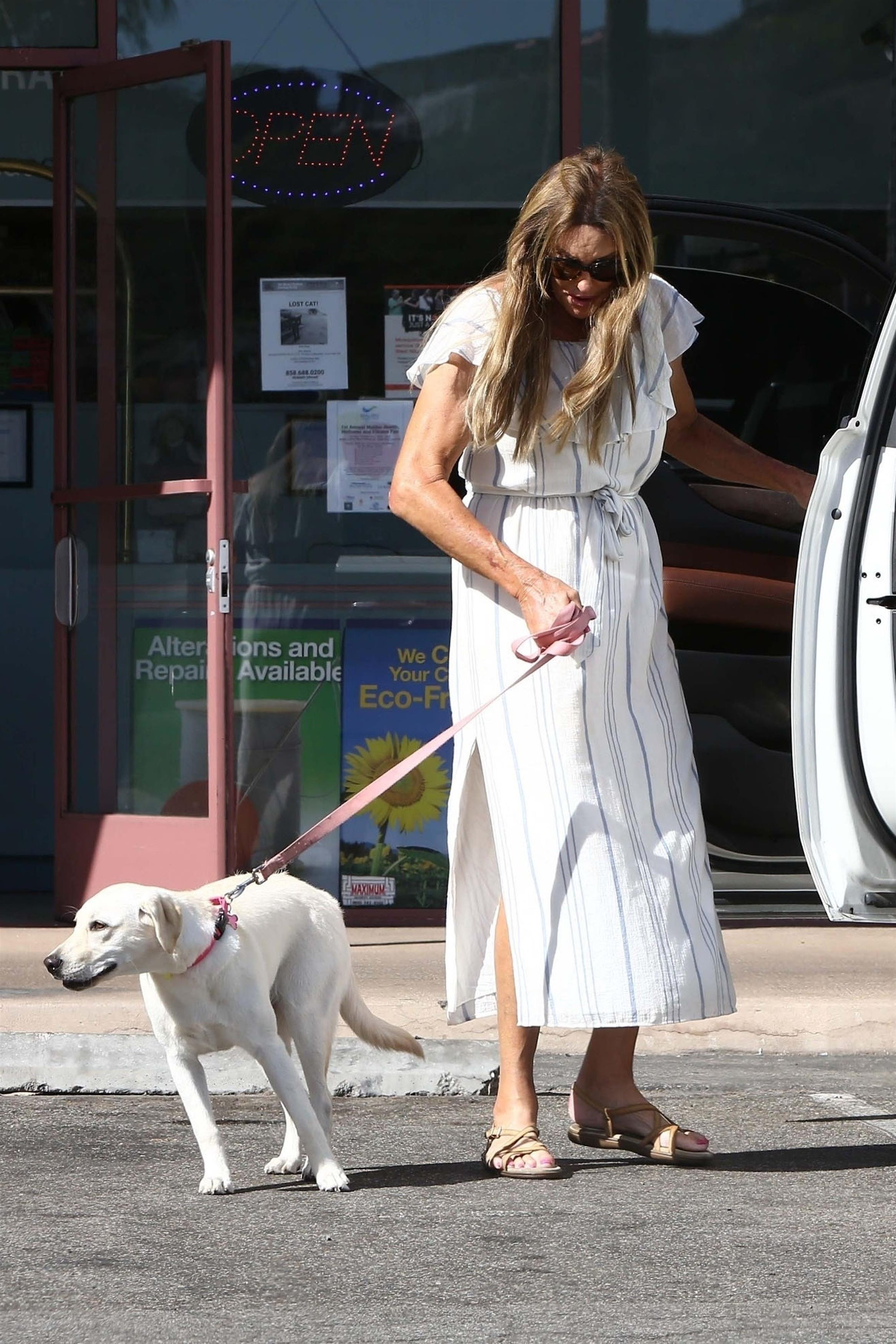 *EXCLUSIVE* Caitlyn Jenner takes her dog to the groomers in Malibu