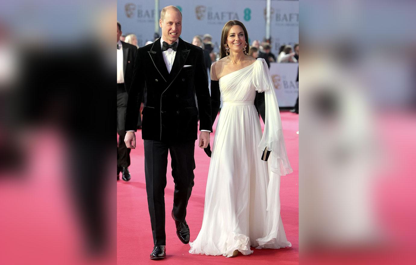 the prince and princess of wales attend the bafta film awards