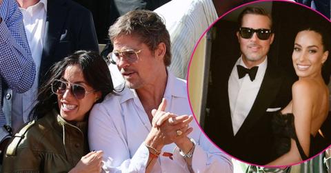 Split photo of Brad Pitt & Ines de Ramon
