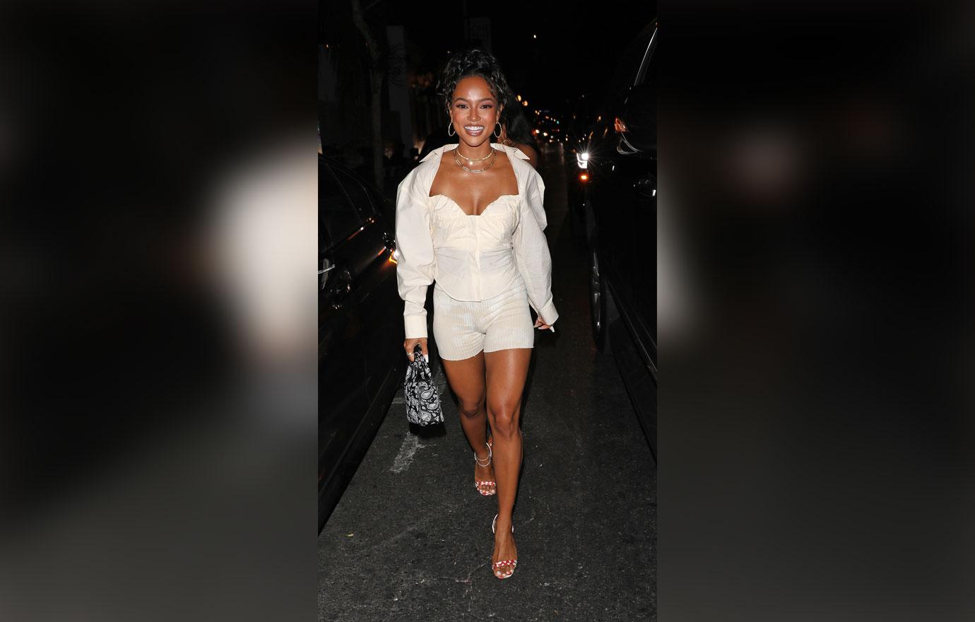 karrueche tran heads to delilah restaurant